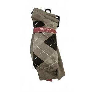 Merona Men’s Dress Casual Socks Tan Brown Argyle 3 Pair Pack Sz 6-12 NEW